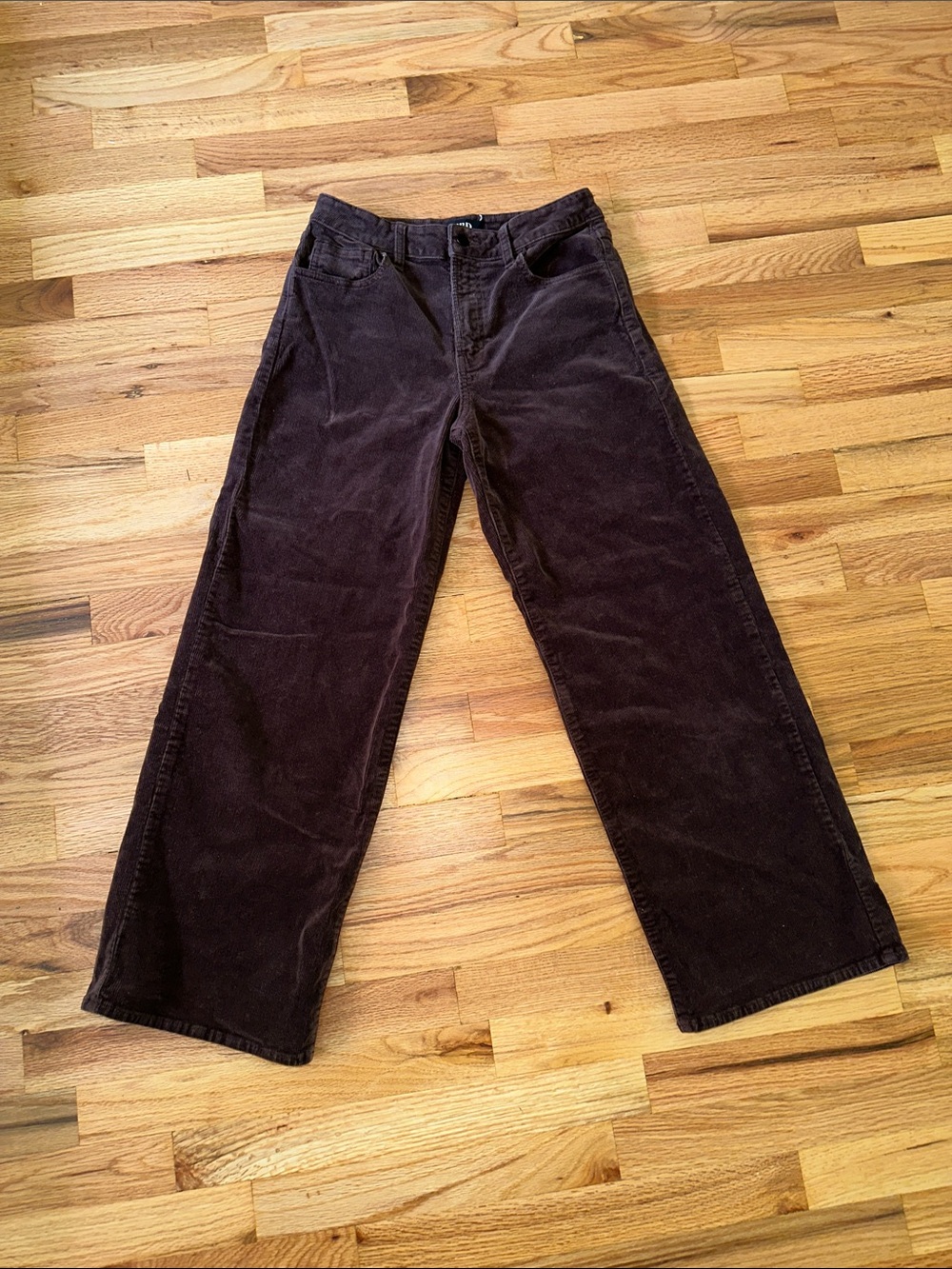 EUC JBD Wide Leg Corduroy Pants in Deep Brown Size 26